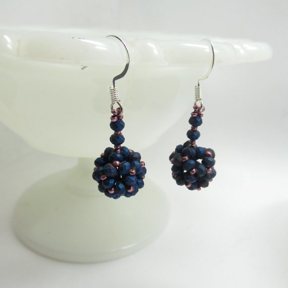 Beaded bead earrings - Picture 6 of 9